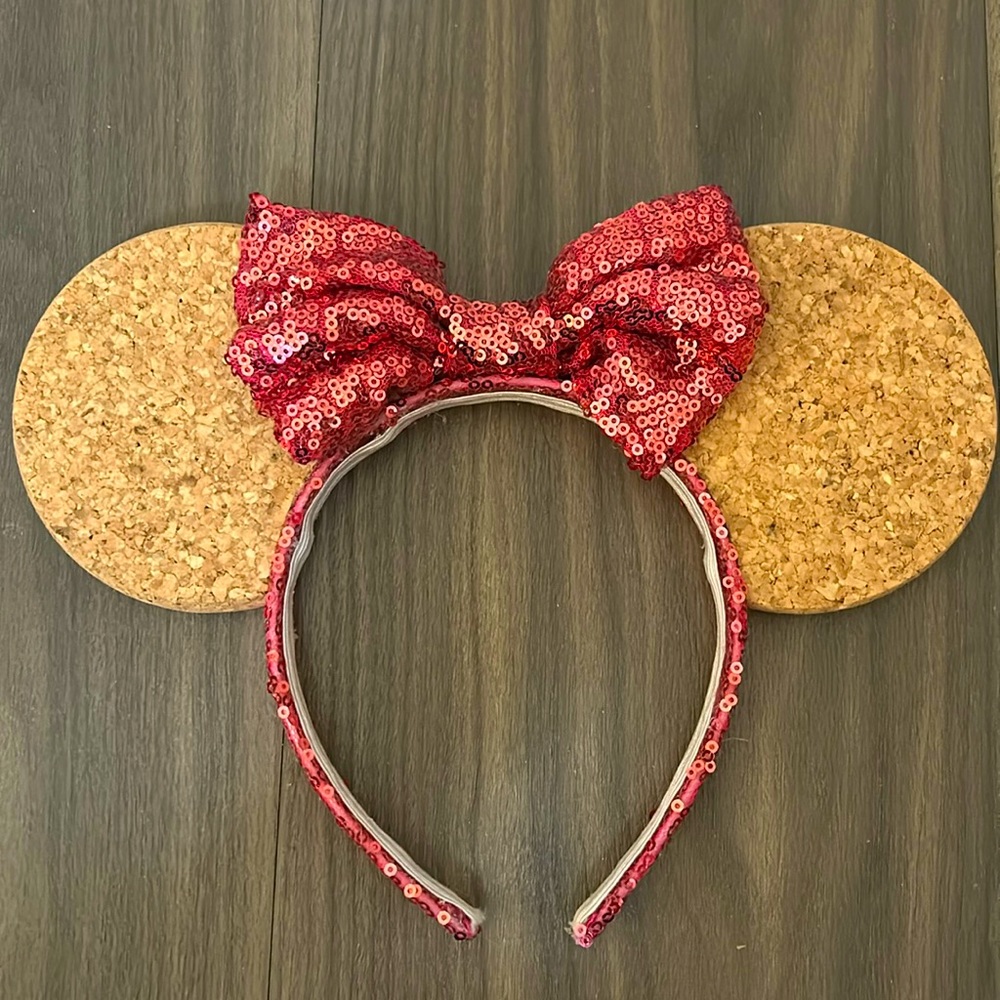 Disney Pinboard cork board sequin pink Minnie ears